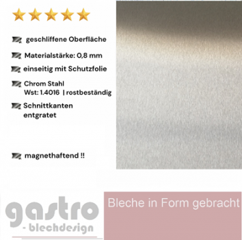 Edelstahlblech K240 geschliffen VA